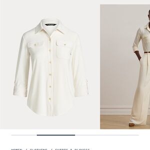 Polo by Ralph Lauren Cream Blouse